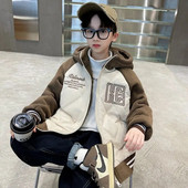 Φθινοπωρινά χειμωνιάτικα μπουφάν Παλτό Αγόρια Μπουφάν μπάσκετ Έφηβοι Παιδικά κουκούλα στολή μπέιζμπολ Παιδική μπουφάν Bomber 5 6 8 10 12 13 14 Y