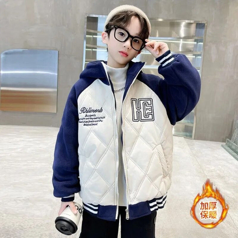 Φθινοπωρινά χειμωνιάτικα μπουφάν Παλτό Αγόρια Μπουφάν μπάσκετ Έφηβοι Παιδικά κουκούλα στολή μπέιζμπολ Παιδική μπουφάν Bomber 5 6 8 10 12 13 14 Y