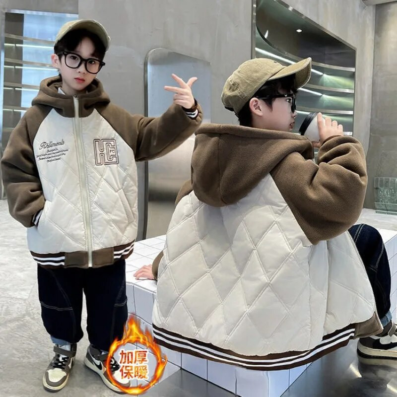 Φθινοπωρινά χειμωνιάτικα μπουφάν Παλτό Αγόρια Μπουφάν μπάσκετ Έφηβοι Παιδικά κουκούλα στολή μπέιζμπολ Παιδική μπουφάν Bomber 5 6 8 10 12 13 14 Y