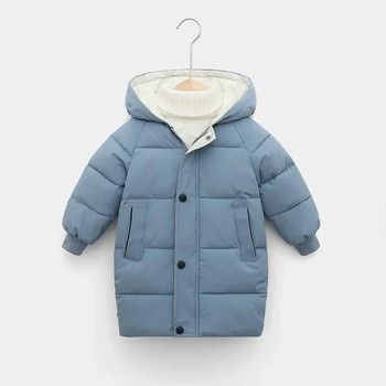 2-12Y Ρωσικά παιδικά πουπουλένια χειμωνιάτικα ρούχα για εφήβους για κορίτσια για κορίτσια με βαμβακερά παλτό Parka Παχύ ζεστό μακρύ μπουφάν