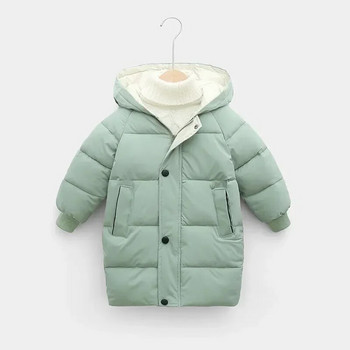 2-12Y Ρωσικά παιδικά πουπουλένια χειμωνιάτικα ρούχα για εφήβους για κορίτσια για κορίτσια με βαμβακερά παλτό Parka Παχύ ζεστό μακρύ μπουφάν