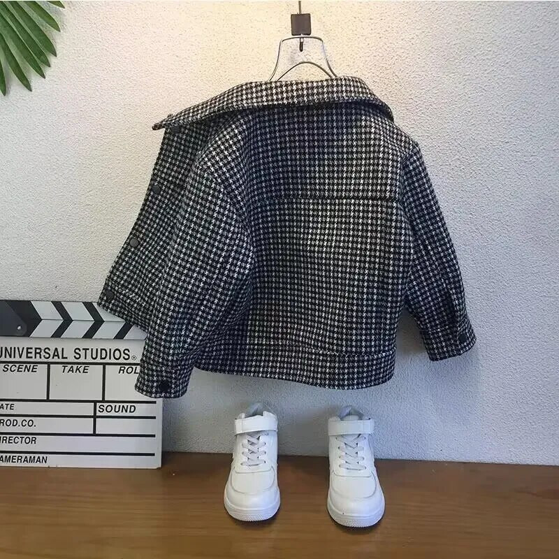 Berniukų paltas nuo vėjo, 2023 m. Naujas rudens/žiemos gražus vaikiškas, pastorintas viršutinis striukė 2–7 m.