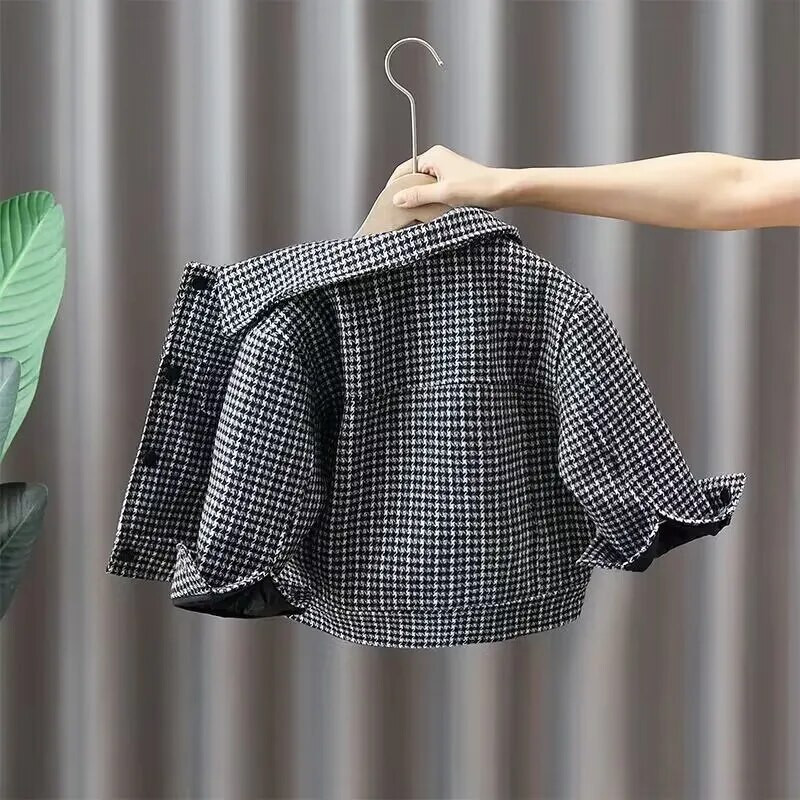 Berniukų paltas nuo vėjo, 2023 m. Naujas rudens/žiemos gražus vaikiškas, pastorintas viršutinis striukė 2–7 m.