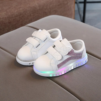 Размер 21-30 Нови LED детски светещи обувки Бебешки светещи маратонки Момчета Светещи обувки за бягане Детски дишащи ежедневни маратонки