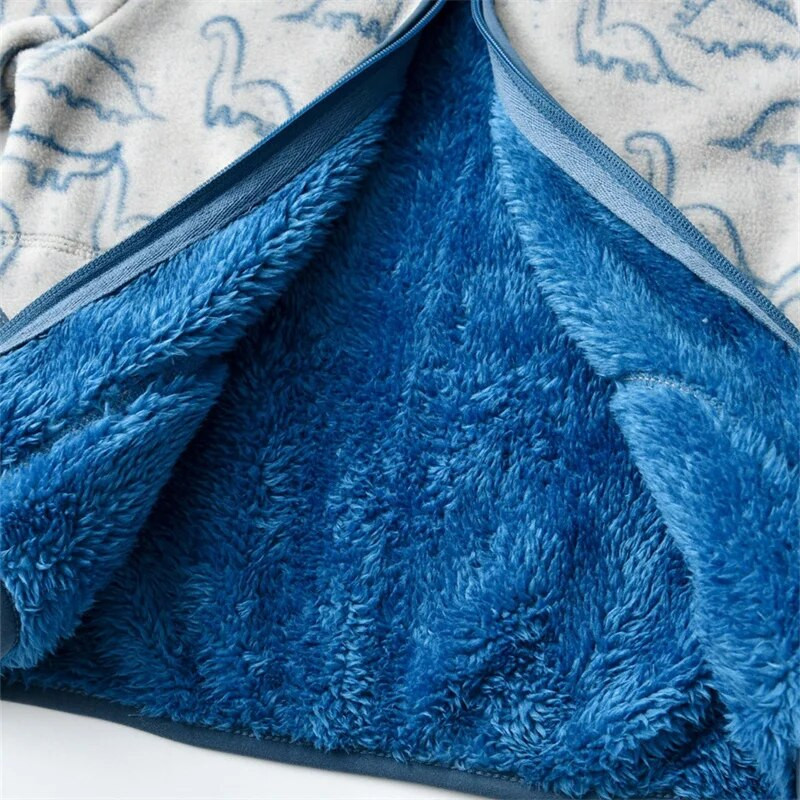 Νέα Άνοιξη Φθινόπωρο Χειμώνας Παιδικά Ρούχα Βρεφικά Αγόρια Μπουφάν δεινοσαύρων που ξεπερνούν το Polar Fleece Απαλό Ζεστό