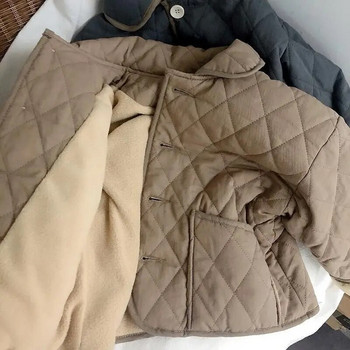 Детско палто за момчета Яке Палто Памучно 2023 Луксозно топло плюс удебелено зимно детско облекло с голям размер
