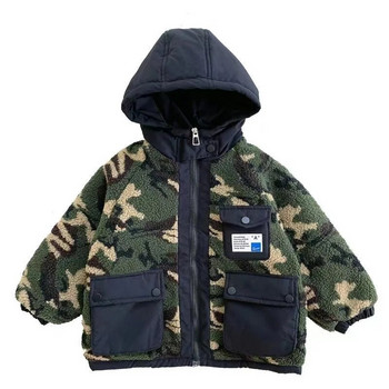 Νέο Boy Jacket Camouflage Fleece Παιδικά Παλτό Παιδικά Εξωτερικά Ενδύματα Φθινόπωρο Χειμώνας 2022-W009