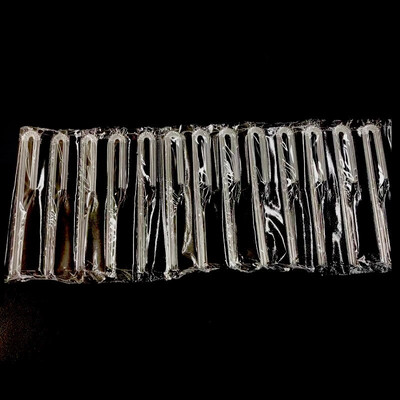 50/100 vnt. „Cusp“ šiaudelių grandinės paketas išlenktas suvyniotas gėrimas 3,6 * 150 mm PP ploni šiaudeliai pieno arbatos gėrimai maži šiaudeliai kokteilių vakarėlis