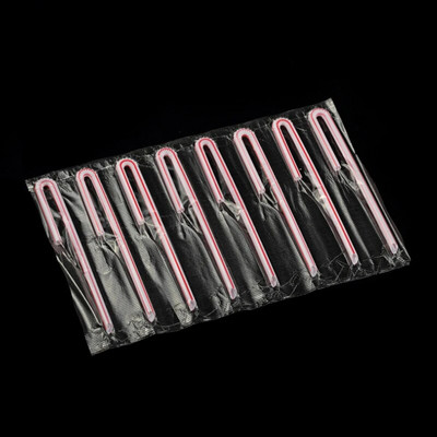 50/100 vnt. „Cusp“ šiaudelių grandinės paketas išlenktas suvyniotas gėrimas 3,6 * 150 mm PP ploni šiaudeliai pieno arbatos gėrimai maži šiaudeliai kokteilių vakarėlis