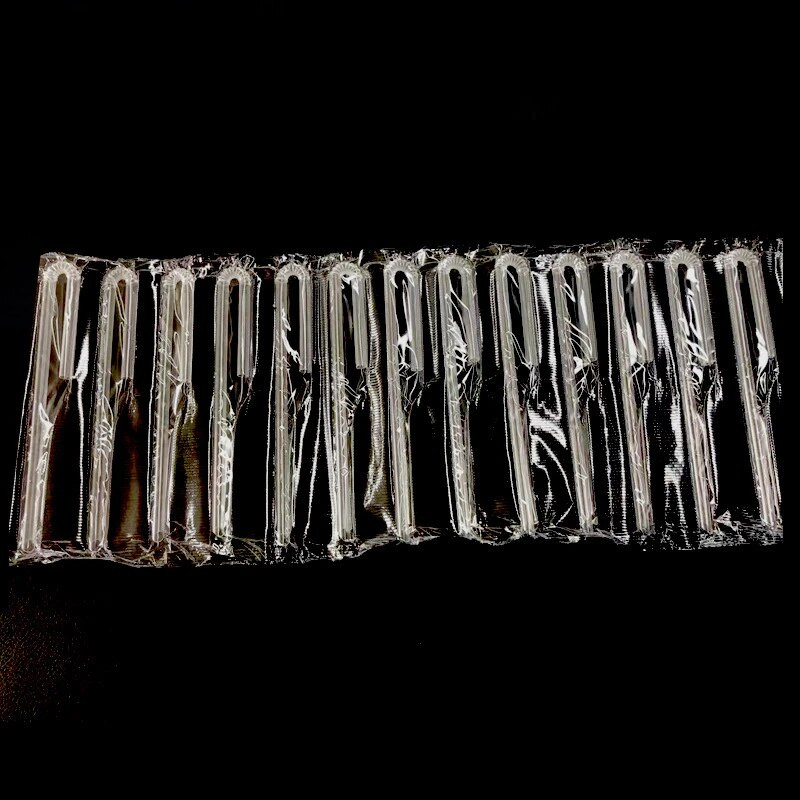 50/100 vnt. „Cusp“ šiaudelių grandinės paketas išlenktas suvyniotas gėrimas 3,6 * 150 mm PP ploni šiaudeliai pieno arbatos gėrimai maži šiaudeliai kokteilių vakarėlis