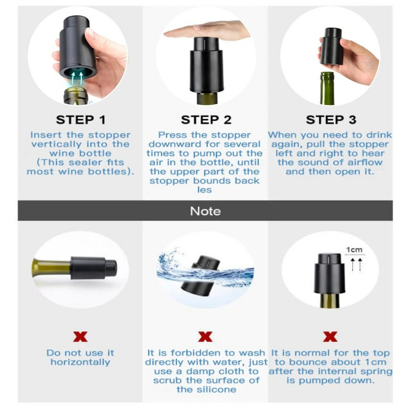 Veinipudeli kork Vaakumveinikorgid Korduvkasutatavad veinikonservid Veinikorgid säilitavad värskuse Veinikork pudeli korgivarras Tööriistad