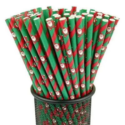 25 τμχ/Σετ Χριστουγεννιάτικα χάρτινα καλαμάκια Χιονονιφάδα χριστουγεννιάτικα στολίδια για χριστουγεννιάτικα χριστουγεννιάτικα χάρτινα καλαμάκια για το σπίτι
