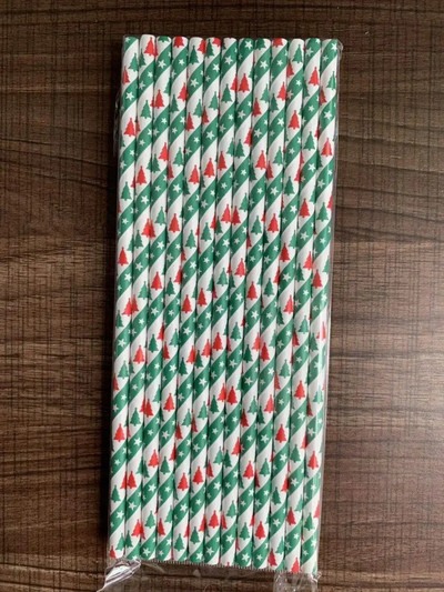 25 τμχ/Σετ Χριστουγεννιάτικα χάρτινα καλαμάκια Χιονονιφάδα χριστουγεννιάτικα στολίδια για χριστουγεννιάτικα χριστουγεννιάτικα χάρτινα καλαμάκια για το σπίτι