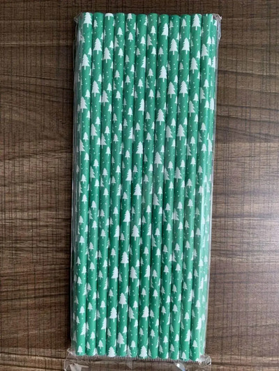 25 τμχ/Σετ Χριστουγεννιάτικα χάρτινα καλαμάκια Χιονονιφάδα χριστουγεννιάτικα στολίδια για χριστουγεννιάτικα χριστουγεννιάτικα χάρτινα καλαμάκια για το σπίτι