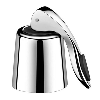 Konco vyno butelio kamštis, nerūdijančio plieno vyno butelio kamštis su silikonu, daugkartinio naudojimo vakuuminio sandariklio butelio kamštis išlaiko vyną šviežią