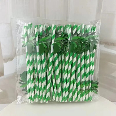 50 τμχ Κυψελοειδή χαρτί καλαμάκι Χριστουγεννιάτικο δέντρο Flamingo Drinking Straws Κοκτέιλ για πάρτι μιας χρήσης Juice Straws Party Επιτραπέζια σκεύη