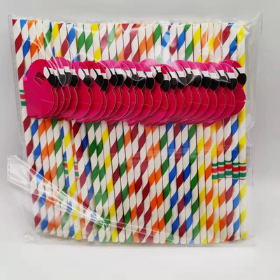 50 τμχ Κυψελοειδή χαρτί καλαμάκι Χριστουγεννιάτικο δέντρο Flamingo Drinking Straws Κοκτέιλ για πάρτι μιας χρήσης Juice Straws Party Επιτραπέζια σκεύη