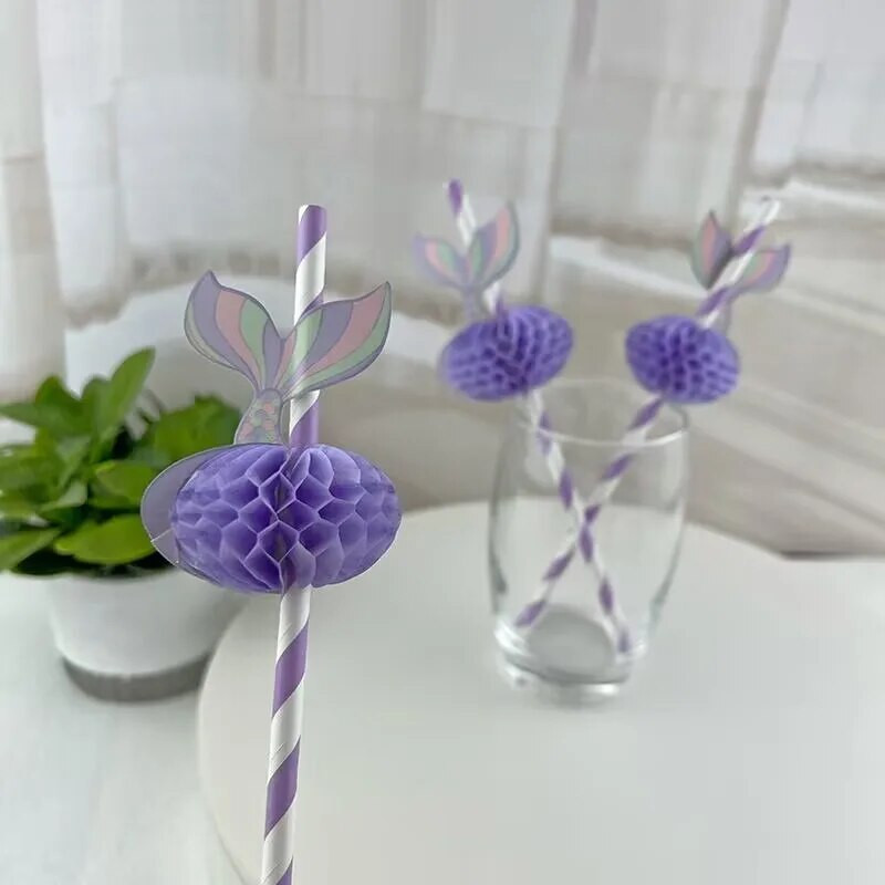 50 τμχ Κυψελοειδή χαρτί καλαμάκι Χριστουγεννιάτικο δέντρο Flamingo Drinking Straws Κοκτέιλ για πάρτι μιας χρήσης Juice Straws Party Επιτραπέζια σκεύη