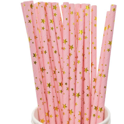 Biologicky odbúrateľné papierové slamky s pruhmi, ružové, modré, žlté, pruhované, slamky na pitie, svadobné, narodeninové, párty, dekorácie, detská sprcha, deti