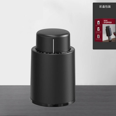 FLYMUYU Κενό Πώμα Καπακιού Μπουκαλιού Κρασιού Σφραγισμένο Πώμα Αποθήκευσης Κενό Πώμα Μνήμης Κρασιού Push Style Bar Εργαλεία Barware Wine Cork Μαύρο