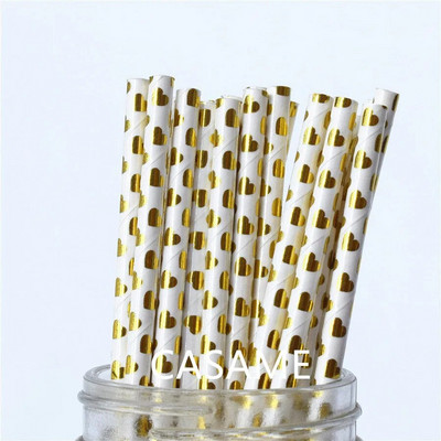 25/50/100 vnt Romantiški popieriniai šiaudeliai Biologiškai skaidūs vintažiniai retro gėlių geriamojo popieriaus šiaudeliai Kalėdų dekoravimo vestuviniai renginiai