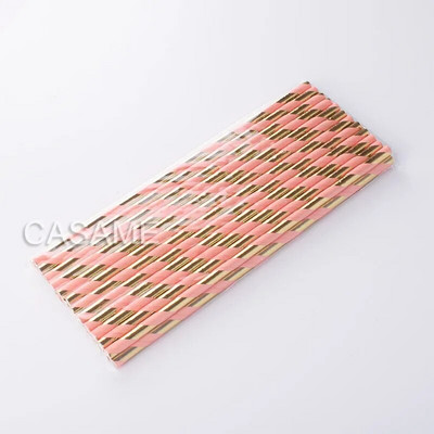 25/50/100 vnt Romantiški popieriniai šiaudeliai Biologiškai skaidūs vintažiniai retro gėlių geriamojo popieriaus šiaudeliai Kalėdų dekoravimo vestuviniai renginiai