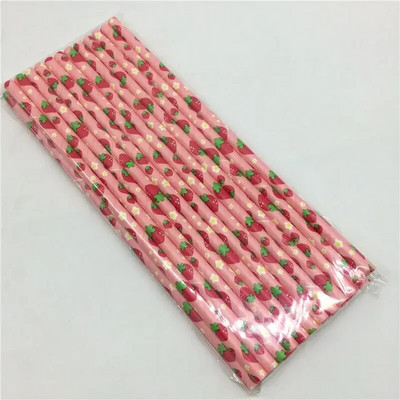 25 vnt./stal. Raudono kvadrato taškelio širdelės popieriniai šiaudeliai gimtadienio vestuvėms Dekoratyvinis vakarėlis Ekologiškas Ševronas Kūrybiniai gėrimo šiaudeliai