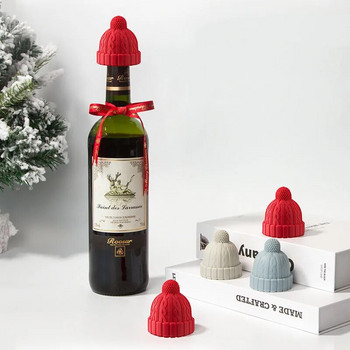 Χριστουγεννιάτικο καπέλο Πώμα σιλικόνης για μπουκάλι κρασιού Καπάκι μπύρας μπύρας σφραγισμένο πώμα μπουκαλιού σαμπάνιας Διακοσμητικά εργαλεία μπάρα σπιτιού