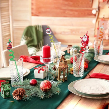 Коледни новогодишни подаръци Сламки за пиене Твърди пластмасови сламки за многократна употреба за сувенири за семейни партита Консумативи за подаръци Без BPA