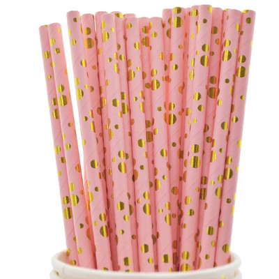 Μαύρο ροζ χρυσό αλουμινόχαρτο ρίγες μασίφ αστέρια κουκκίδα μεταλλικό χαρτί για πόσιμο καλαμάκια μιας χρήσης Στολισμός γάμου Προμήθειες για πάρτι γενεθλίων