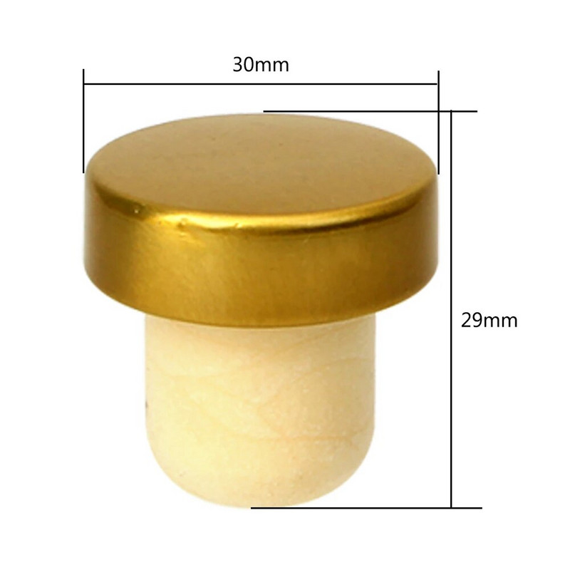 Šampano guminio butelio dangtelis vyno kamštis virtuvės baro reikmenys T formos butelio sandarinimo kamščio juostos įrankis alaus soda kamštiena 5vnt / partija