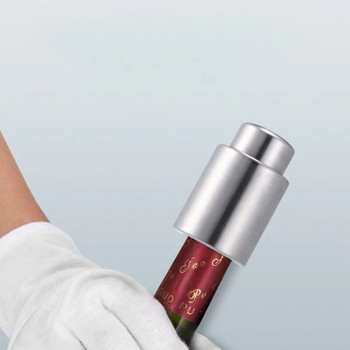1 τμχ Πώμα για μπουκάλι κρασιού από ανοξείδωτο χάλυβα Κενό στεγανωτικό καπάκι μπουκαλιού κόκκινου κρασιού Fresh Keeper Bar Tool Κάλυμμα μπουκαλιού Αξεσουάρ κουζίνας