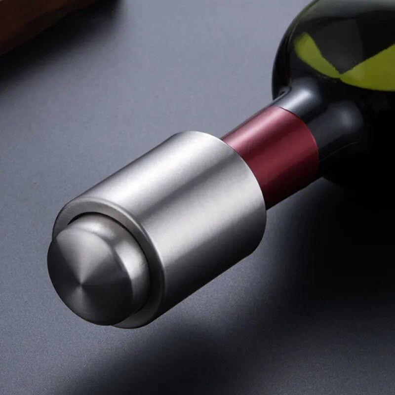 1 τμχ Πώμα για μπουκάλι κρασιού από ανοξείδωτο χάλυβα Κενό στεγανωτικό καπάκι μπουκαλιού κόκκινου κρασιού Fresh Keeper Bar Tool Κάλυμμα μπουκαλιού Αξεσουάρ κουζίνας