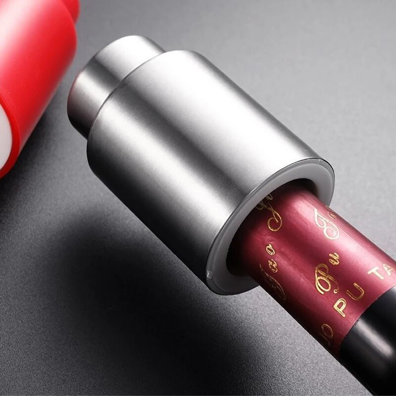 1 τμχ Πώμα για μπουκάλι κρασιού από ανοξείδωτο χάλυβα Κενό στεγανωτικό καπάκι μπουκαλιού κόκκινου κρασιού Fresh Keeper Bar Tool Κάλυμμα μπουκαλιού Αξεσουάρ κουζίνας