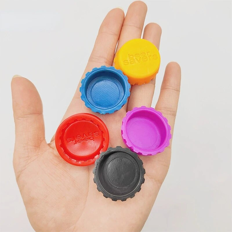 6 τμχ Επαναχρησιμοποιήσιμο καπάκι μπουκαλιού Silica Gel Σφραγισμένο καπάκι μπύρας Προστατευτικό πώμα κρασιού ξύδι για σάλτσα σόγιας μπουκάλι σόδα Cola Καπάκι Εργαλείο κουζίνας