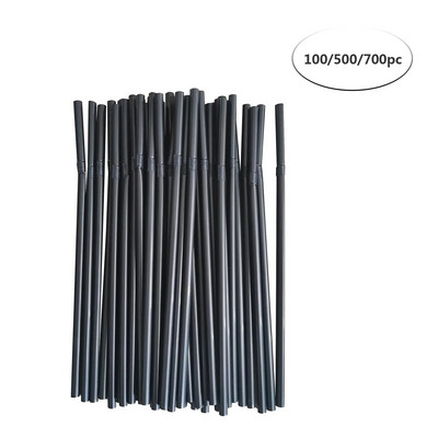 100 500 700 τμχ Μαύρα Πλαστικά Καλαμάκια Μίας Χρήσης Χρωματιστά Υλικό Αγκώνα Καλαμάκια Χυμός Ρόφημα Γάλα Τσάι Καλαμάκια Ροφημάτων