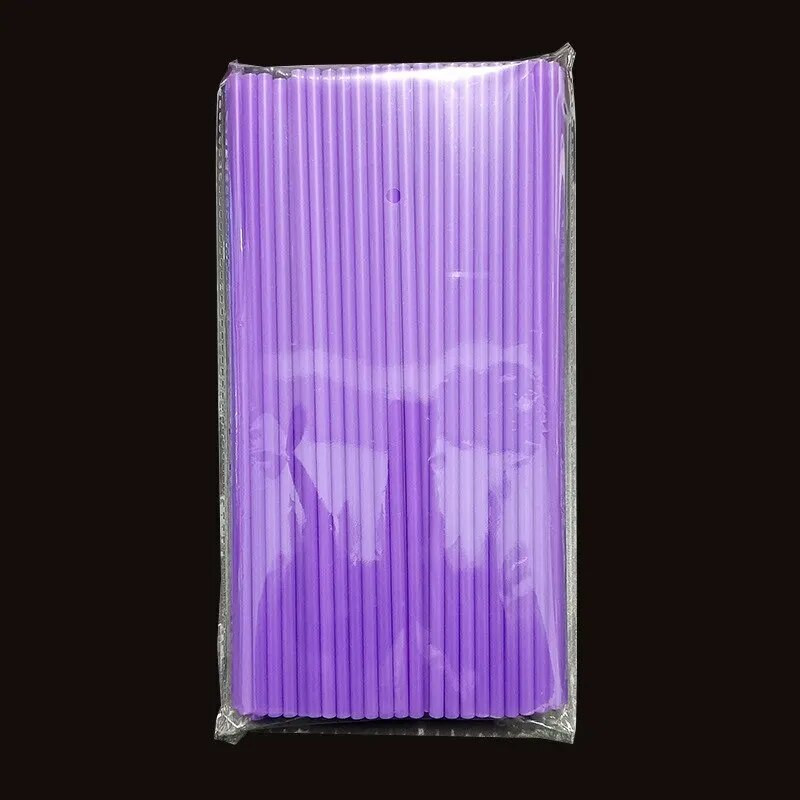 100 TK Ühekordsed plastikkõrred Värvilised peoürituste joogikõrred Paindlik suur sirge toru kõrretarvikud 6*190mm