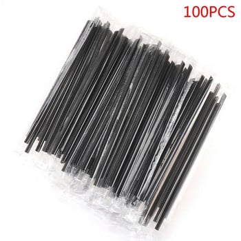 100 τμχ Clear Individually Wrapped Drinking PP Straws Τσάι Ροφήματα Καλαμάκια Εορταστική εκδήλωση γενεθλίων Προμήθειες πάρτι Φτηνές χονδρική