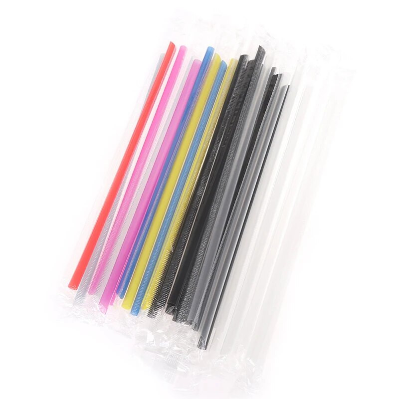 100 τμχ Clear Individually Wrapped Drinking PP Straws Τσάι Ροφήματα Καλαμάκια Εορταστική εκδήλωση γενεθλίων Προμήθειες πάρτι Φτηνές χονδρική