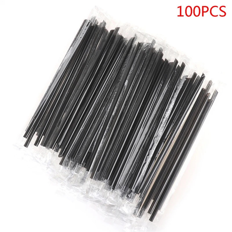 100 τμχ Clear Individually Wrapped Drinking PP Straws Τσάι Ροφήματα Καλαμάκια Εορταστική εκδήλωση γενεθλίων Προμήθειες πάρτι Φτηνές χονδρική