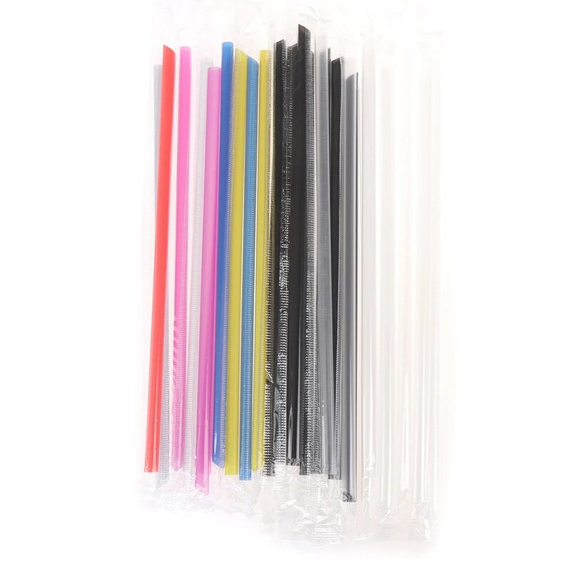 100 τμχ Clear Individually Wrapped Drinking PP Straws Τσάι Ροφήματα Καλαμάκια Εορταστική εκδήλωση γενεθλίων Προμήθειες πάρτι Φτηνές χονδρική