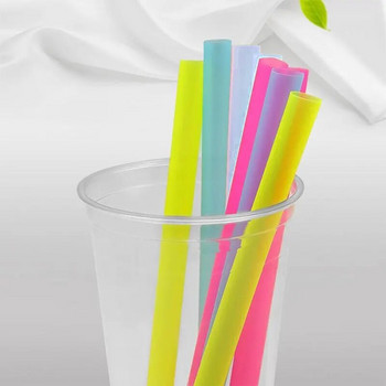 100 бр./компл. 10 мм цветни големи сламки за смутита с балончета Парти аксесоари за млечен шейк смути бар S4T4