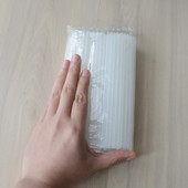 115 τμχ Πλαστικό άχυρο μιας χρήσης 15 εκατοστών Κοντό διαφανές μυτερό σκληρό χύμα λεπτό λεπτό ψάθινο εμπόρευμα αξεσουάρ κουζίνας Εμπορικό DIY