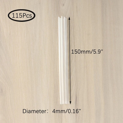 115 τμχ Πλαστικό άχυρο μιας χρήσης 15 εκατοστών Κοντό διαφανές μυτερό σκληρό χύμα λεπτό λεπτό ψάθινο εμπόρευμα αξεσουάρ κουζίνας Εμπορικό DIY