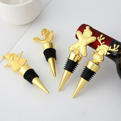 Vinski pluteni čep za boce otporan na curenje Božićni Elk čep za boce 3D dizajn Djed Mraz čep za boce za jednostavno čišćenje Čep za boce vina