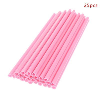 25 kom Plastične slamke za piće od 23 cm za višekratnu upotrebu, prijenosne ružičasto crvene slamke u obliku srca, slamke za kavu, pivo, piće, svadbeni bar, potrepštine za zabave