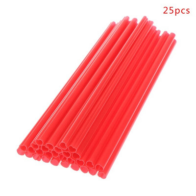 25 kom Plastične slamke za piće od 23 cm za višekratnu upotrebu, prijenosne ružičasto crvene slamke u obliku srca, slamke za kavu, pivo, piće, svadbeni bar, potrepštine za zabave