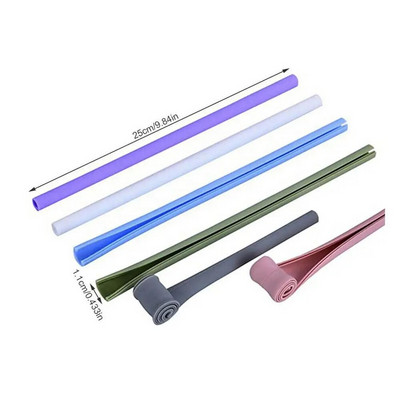 6kom/set Silikonske slamke otvorene jednim klikom za višekratnu upotrebu Odvojiva slamka za piće za hranu, odvojiva slamka za kuhinju za putovanja