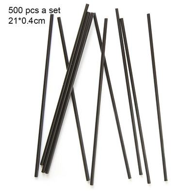 500 tk ühekordsed kokteilikõrred 21/13cm mustad pikad lühikesed plastikkõrred DIY peokõle köögitarvikud joogikõrred