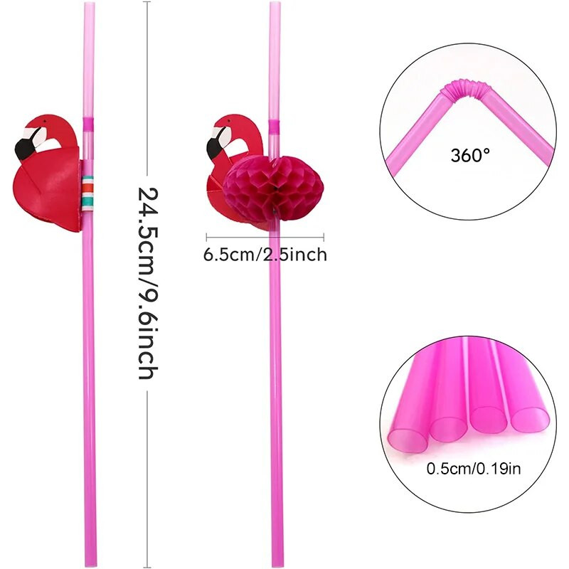 50 τμχ Flamingo Πλαστικά Καλαμάκια Ποτών Τροπικό Κοκτέιλ Χυμού Ανανά Καλαμάκια Χυμού Μίας Χρήσης Διακόσμηση Γάμου Χαβάης